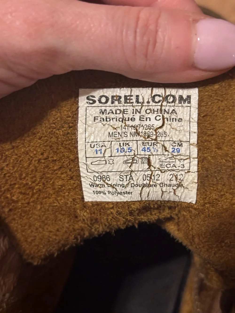 Sorel Chugalug Chukka British Tan Leather Boots Size Mens 11M Rubber Sole